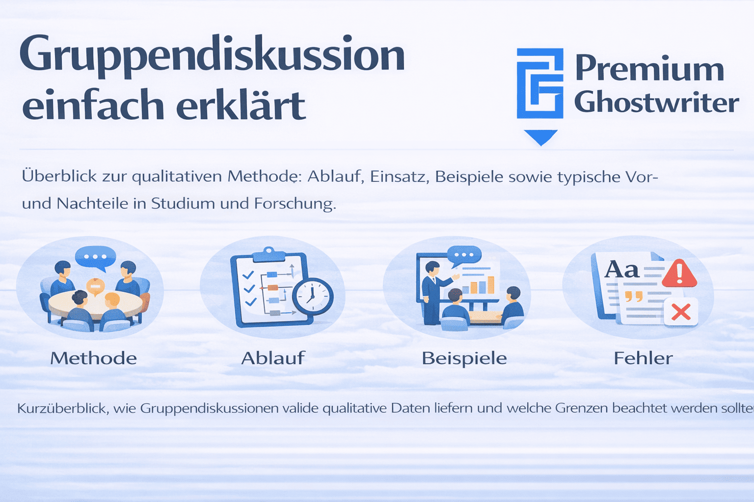 Gruppendiskussion in der qualitativen Forschung: Methode, Ablauf, Beispiele, Vorteile und typische Fehler im Überblick