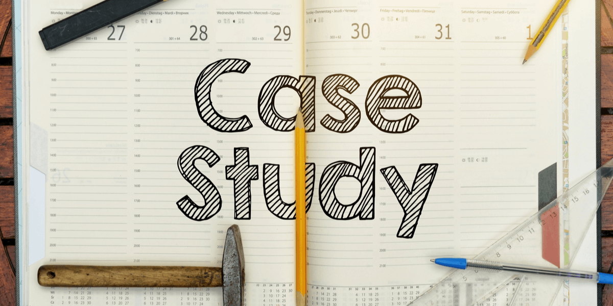 Notizbuch mit der Notiz in der Mitte - Fallstudie