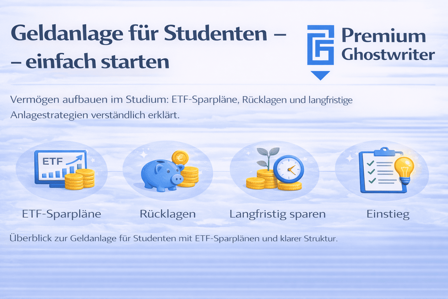 Geldanlage für Studenten einfach mit ETF-Sparplänen starten – Rücklagen bilden und langfristig sparen