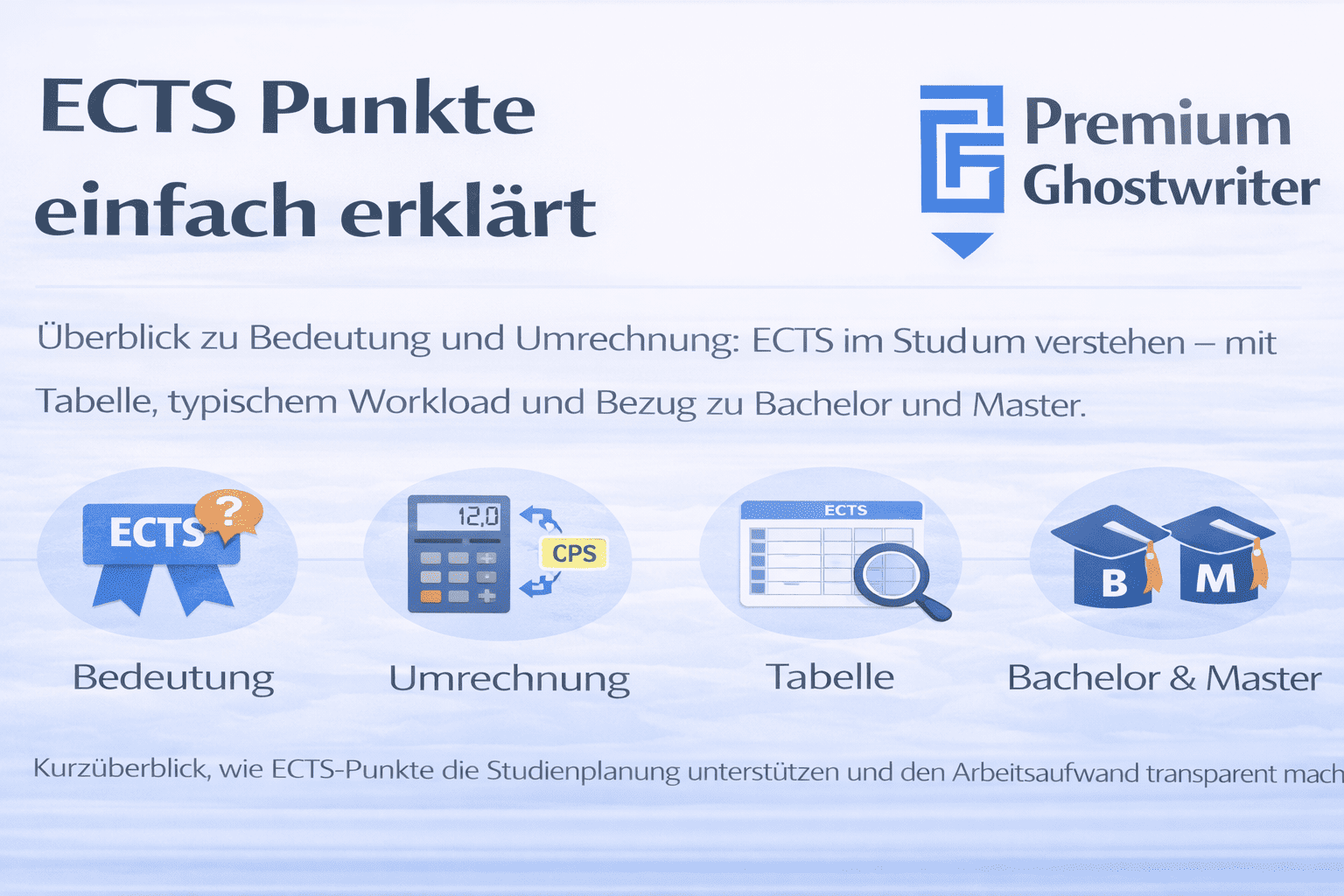 ECTS Punkte einfach erklärt: Bedeutung, Tabelle, Umrechnung sowie Bachelor- und Masterstudium mit Uni-Vorgaben im Überblick