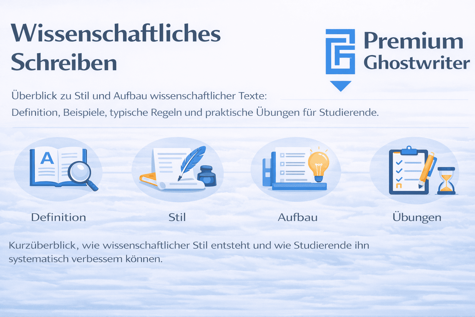 Wissenschaftliches Schreiben: Definition, Stil, Aufbau, Beispiele und Übungen mit Tabelle und FAQ für Studierende im Überblick